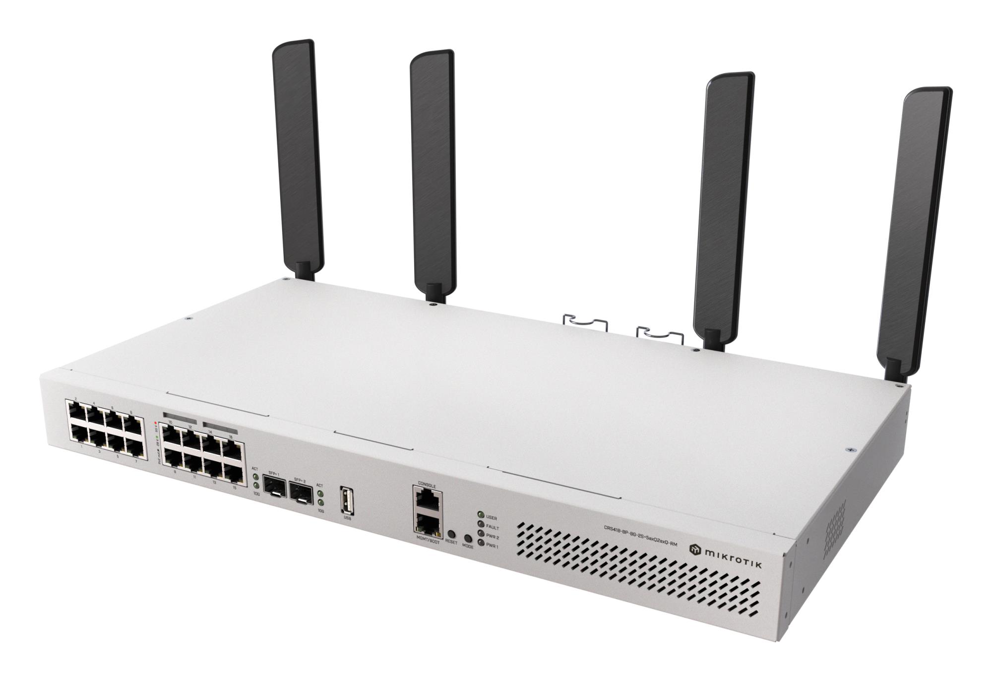 Switch|MIKROTIK|CRS418-8P-8G-2S+RM|Type L3|PoE ports 8|CRS4188P8G-2S+5AXQ2AXQ-RM