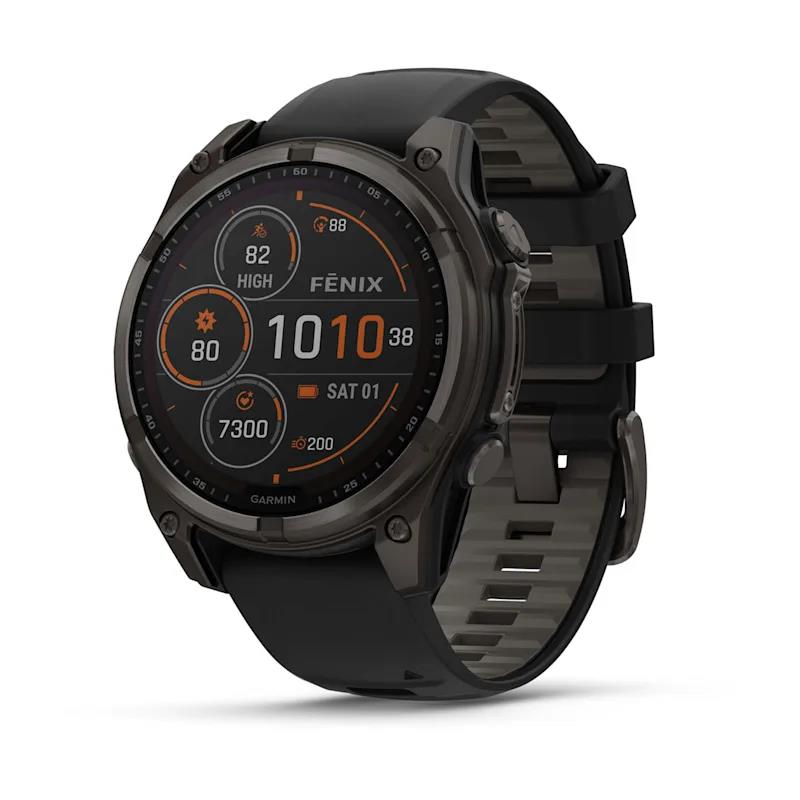 Išmanusis laikrodis Garmin Fenix 8 Sapphire Solar juodas/pilkas