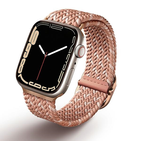 Uniq Aspen pintas dirželis skirtas Apple Watch 1/2/3/4/5/6/7/8/SE/SE2 40/38/41mm - rožinis