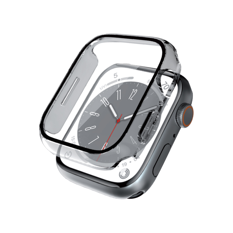 Crong Hybrid Watch dėklas - dėklas with Glass Apple Watch 44mm (Clear)