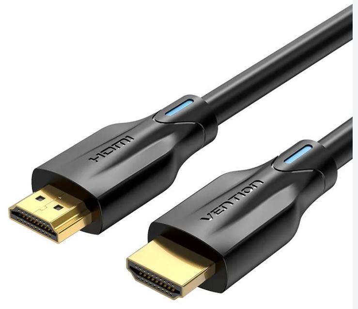 HDMI 2.1 Vention kabelis AANBJ, 5 m, 8K 60 Hz / 4K 120 Hz (juodas)