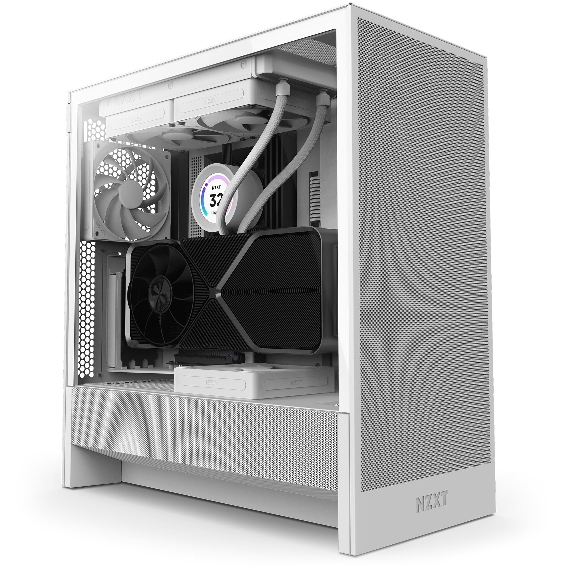 Kompiuterio korpusas NZXT H5 Flow MidiTower baltas