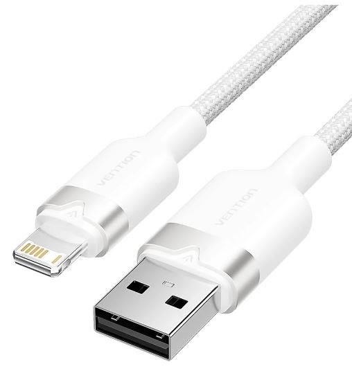 Laidas USB2.0 į Lightning 1m baltas Vention
