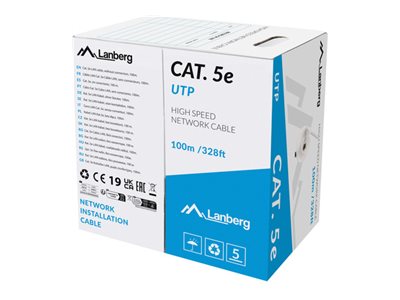 Lanberg LCU5-12CU-0100-S UTP vientisas kabelis
