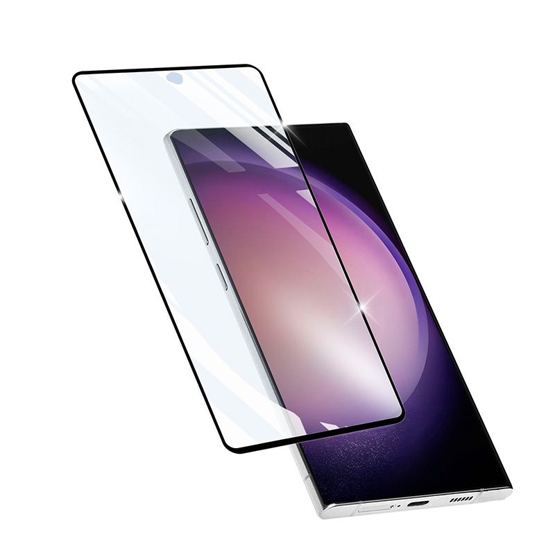 Cellularline Impact Glass Capsule - Toughened protective glass Samsung Galaxy S24 Ultra (juodas frame)