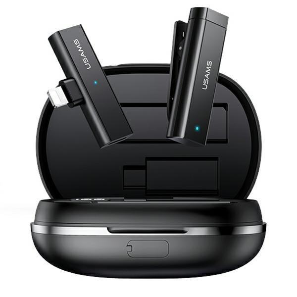 USAMS BELAIDIS PRISEGAMAS MIKROFONAS ENC 2.4G BELAIDIS LAVALIER MIKROFONAS LIGHTNING ZB244MKF01 (US-ZB244)