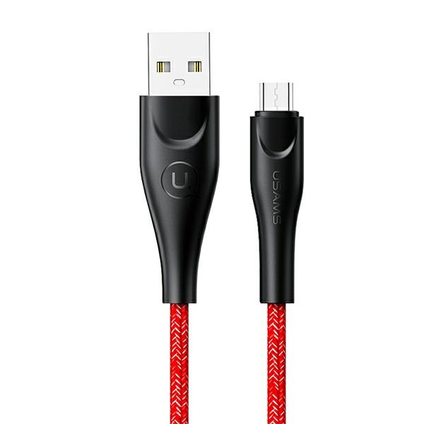 USAMS PINTAS LAIDAS U41 MICROUSB/USB FAST CHARGE 3M RAUDONAS SJ399USB02 (US-SJ399)