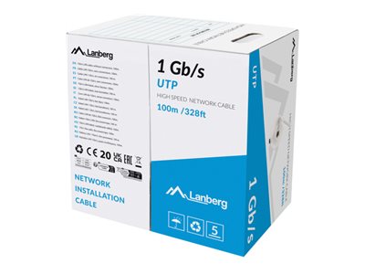 Lanberg LAN kabelis 1Gb/s 100m vientisas CCA