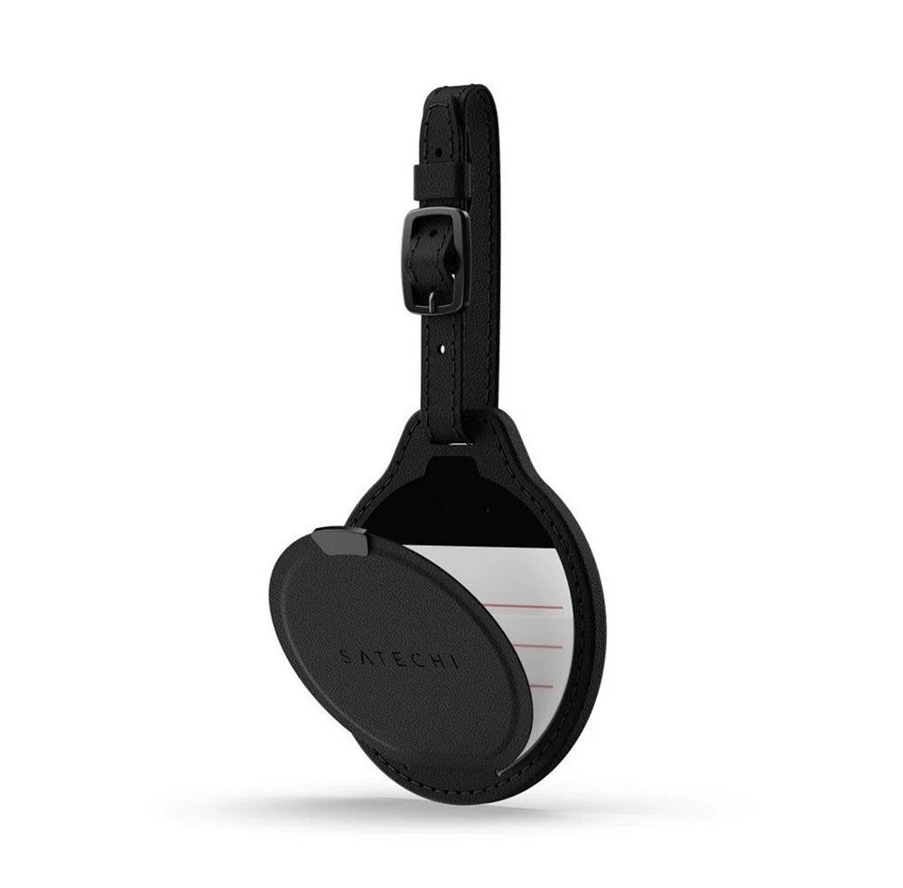 Lokatorius, suderinamas su "Apple Find My" Satechi FindAll Bagažo etiketės forma Vegan oda ST-LFALTK juoda