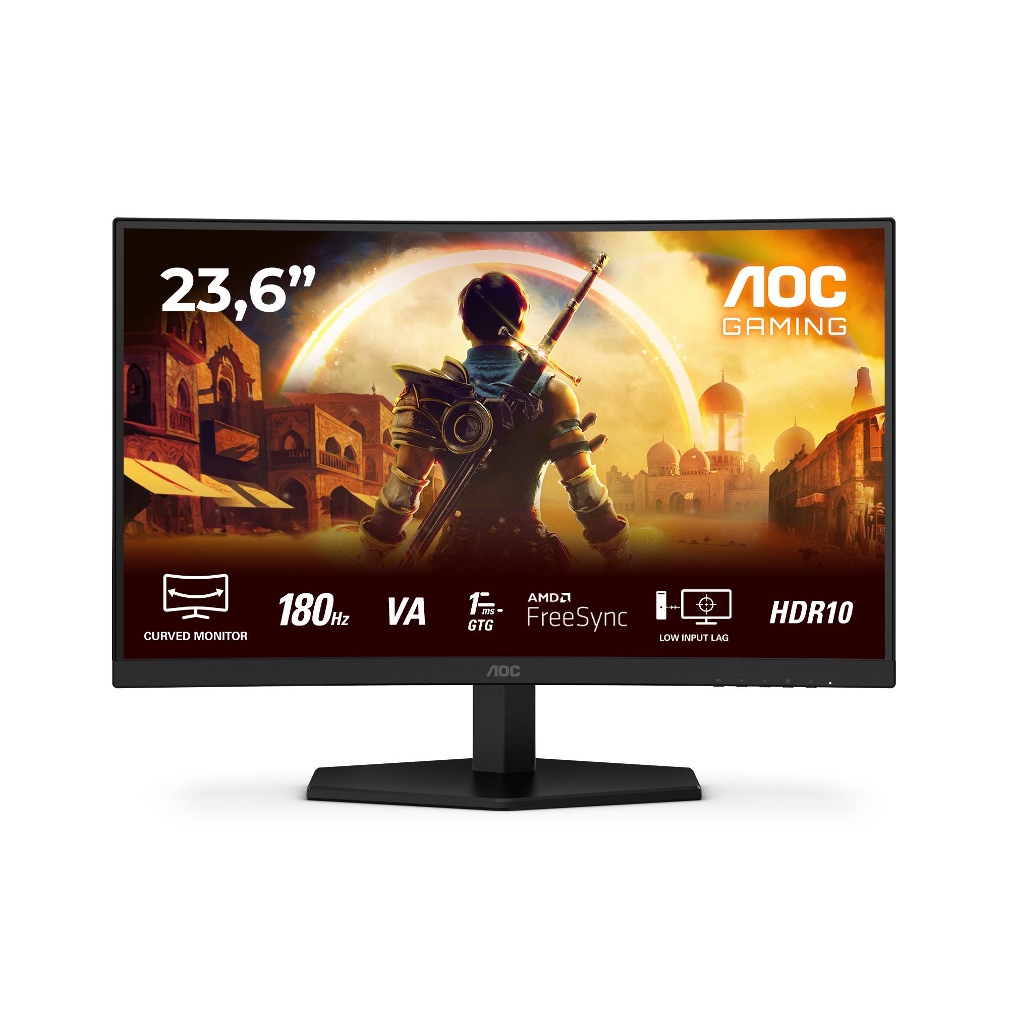 Monitorius AOC 23.6" 1920x1080 Full HD LED išlenktas
