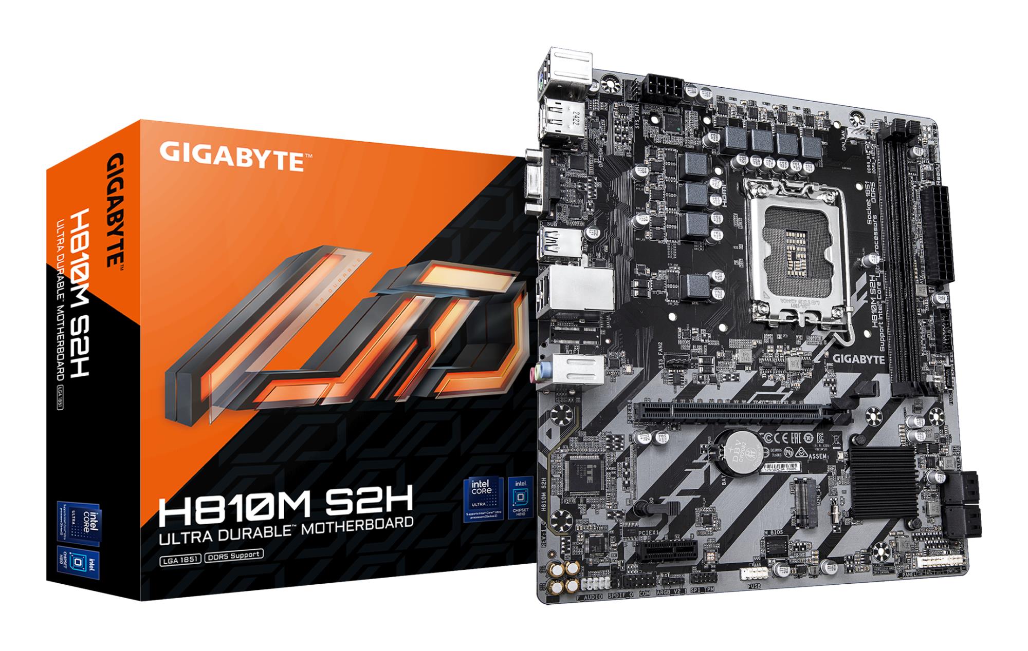 Pagrindinė plokštė GIGABYTE LGA1851 DDR5 Micro-ATX H810MS2H