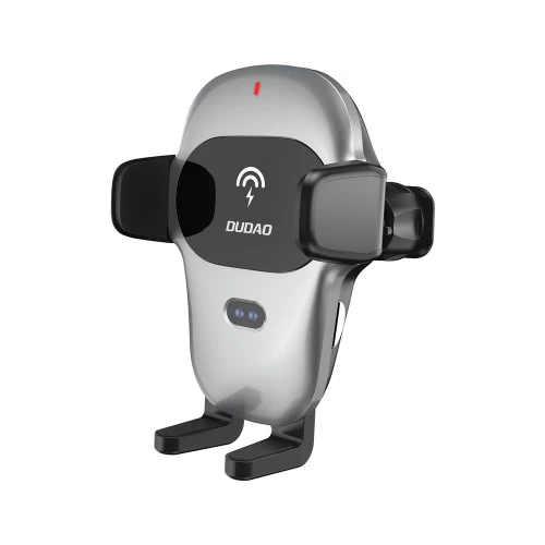 Automobilinis laikiklis Dudao "F20xs" pilkas (bevielis krovimas 15W) (ne magnetinis / grotelėms)