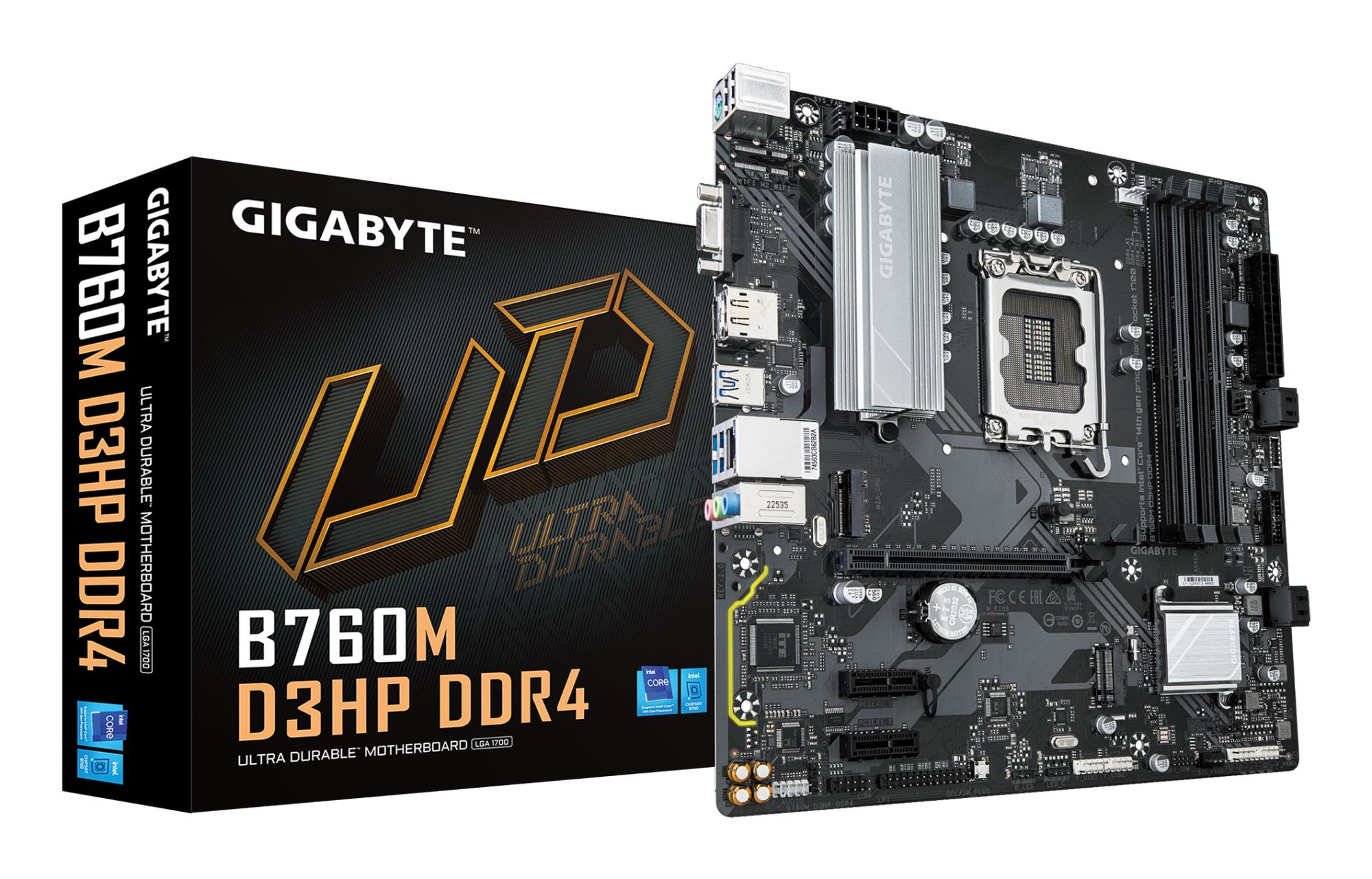 Pagrindinė plokštė GIGABYTE Intel B760 LGA1700 DDR4 Micro-ATX