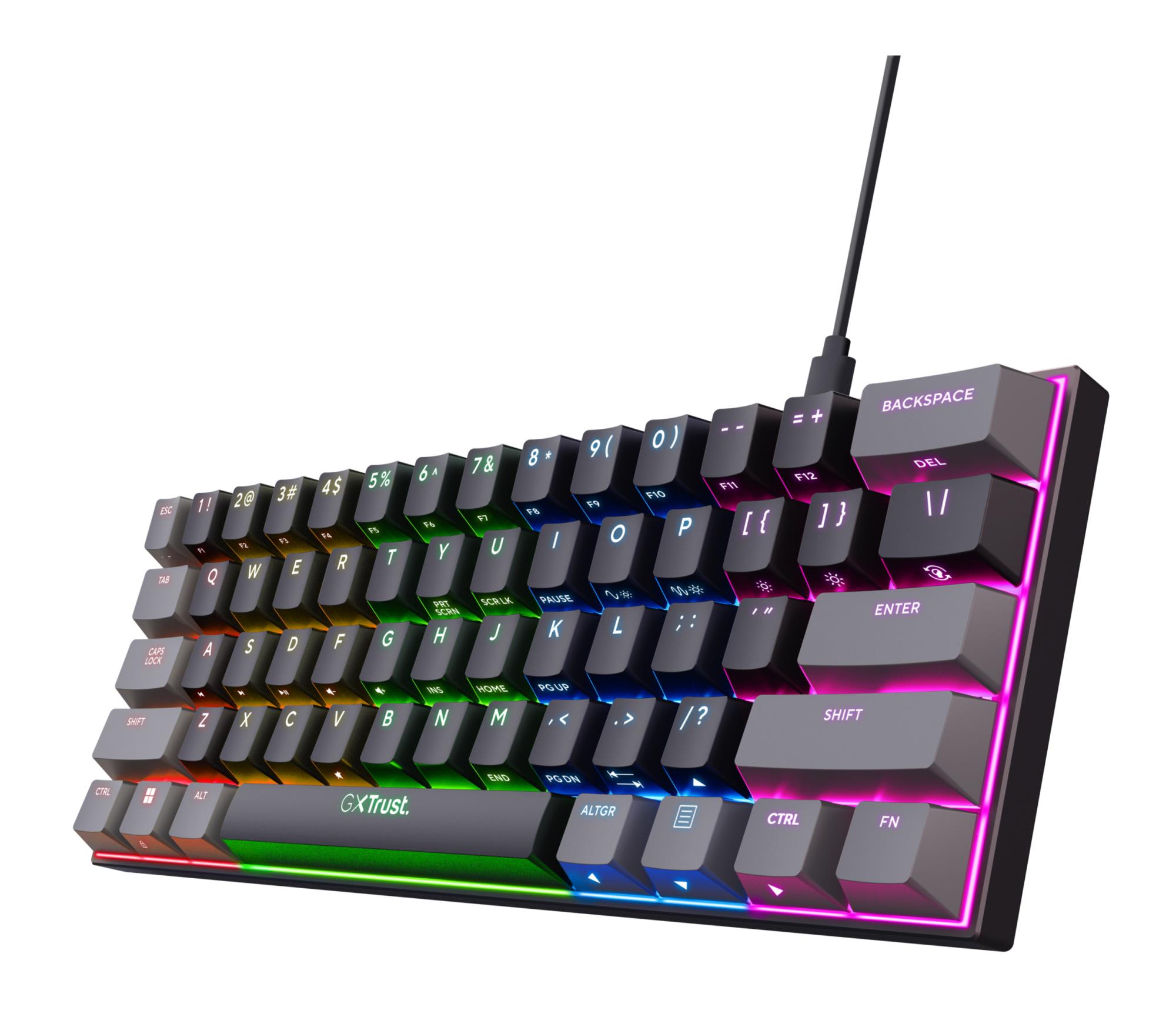 Klaviatūra TRUST GXT867 Acira Mini Gaming USB