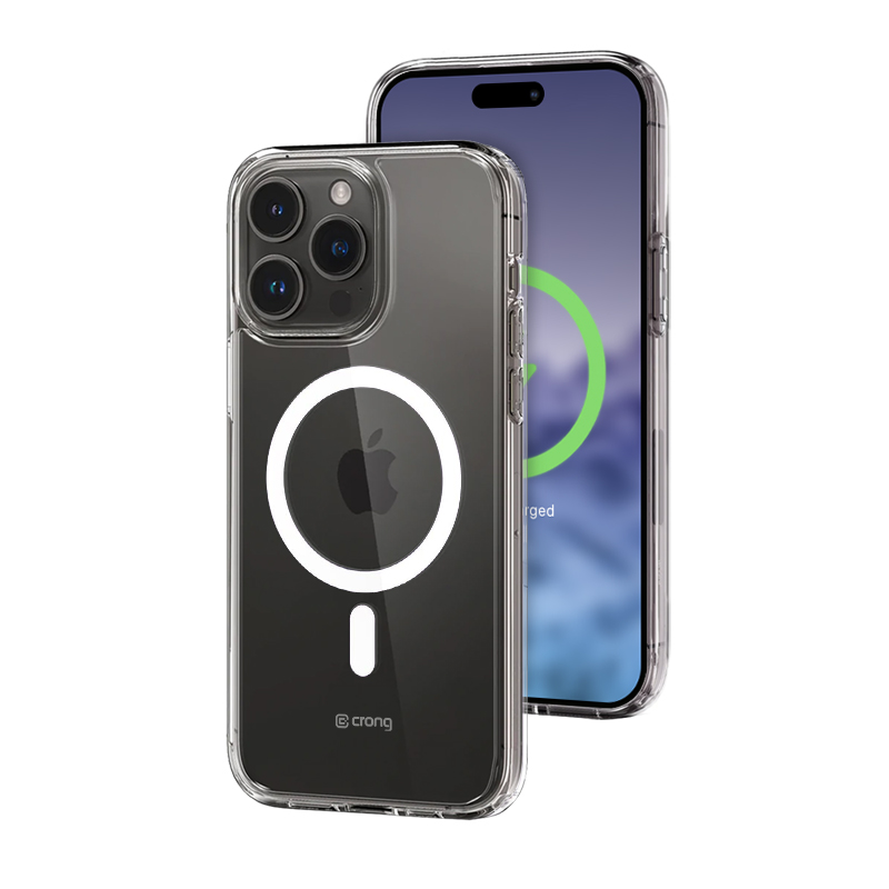 Crong Clear MAG Cover - iPhone 15 Pro MagSafe dėklas (Clear)