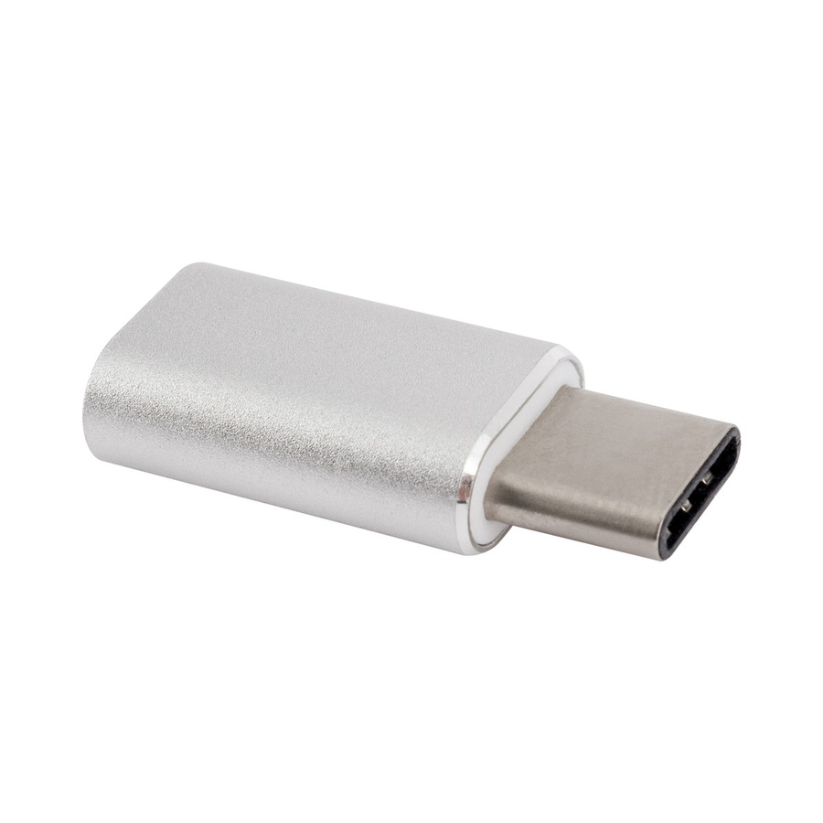XQISIT USB-C TO MICRO-USB ADAPTERIS SIDABRINIS Be pakuotės