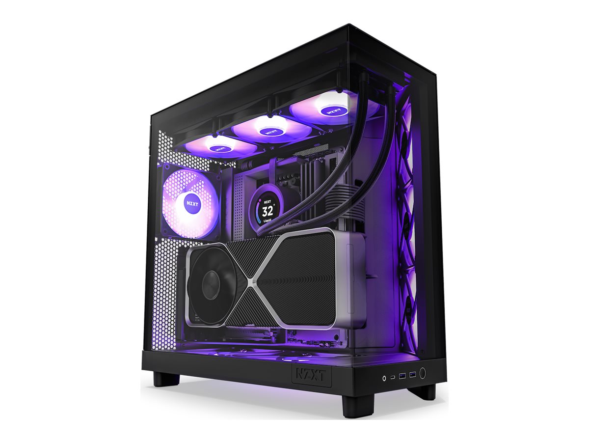 NZXT H6 Flow RGB kompiuterio korpusas juodas
