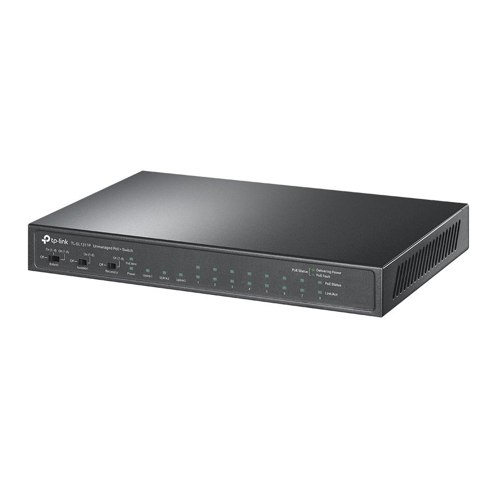 TP-Link TL-SL1311P komutatorius, 8xPoE+, 1xSFP, 65W