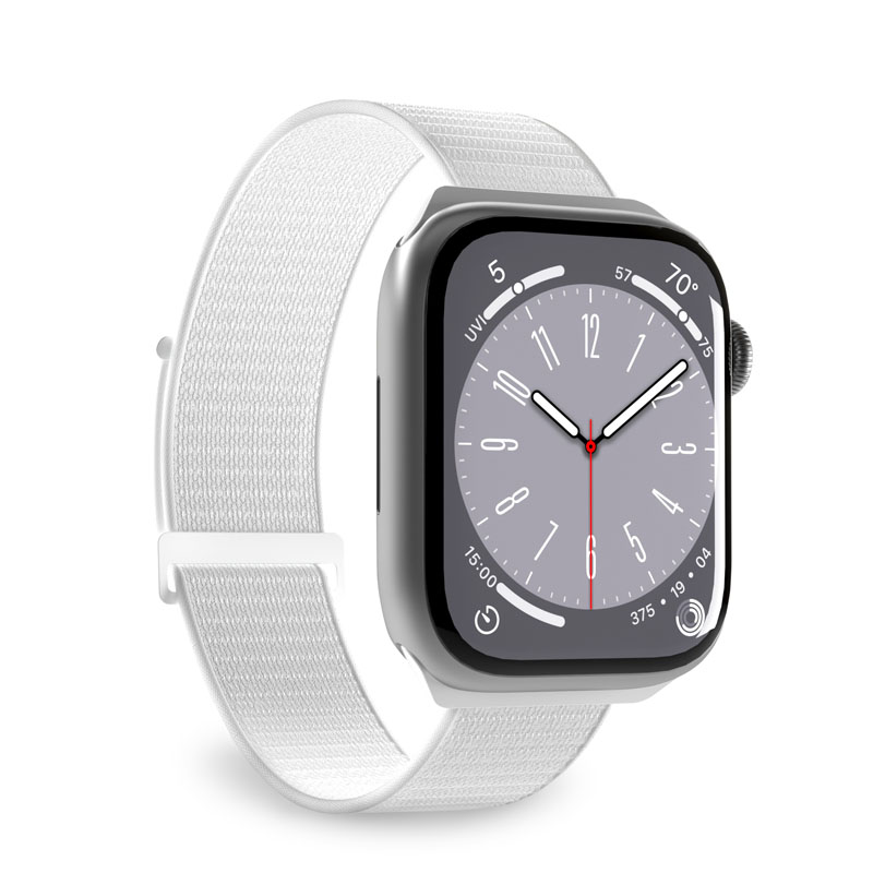 Puro Sport nailoninis dirželis Apple Watch 38 / 40 / 41 mm – baltas spalvos
