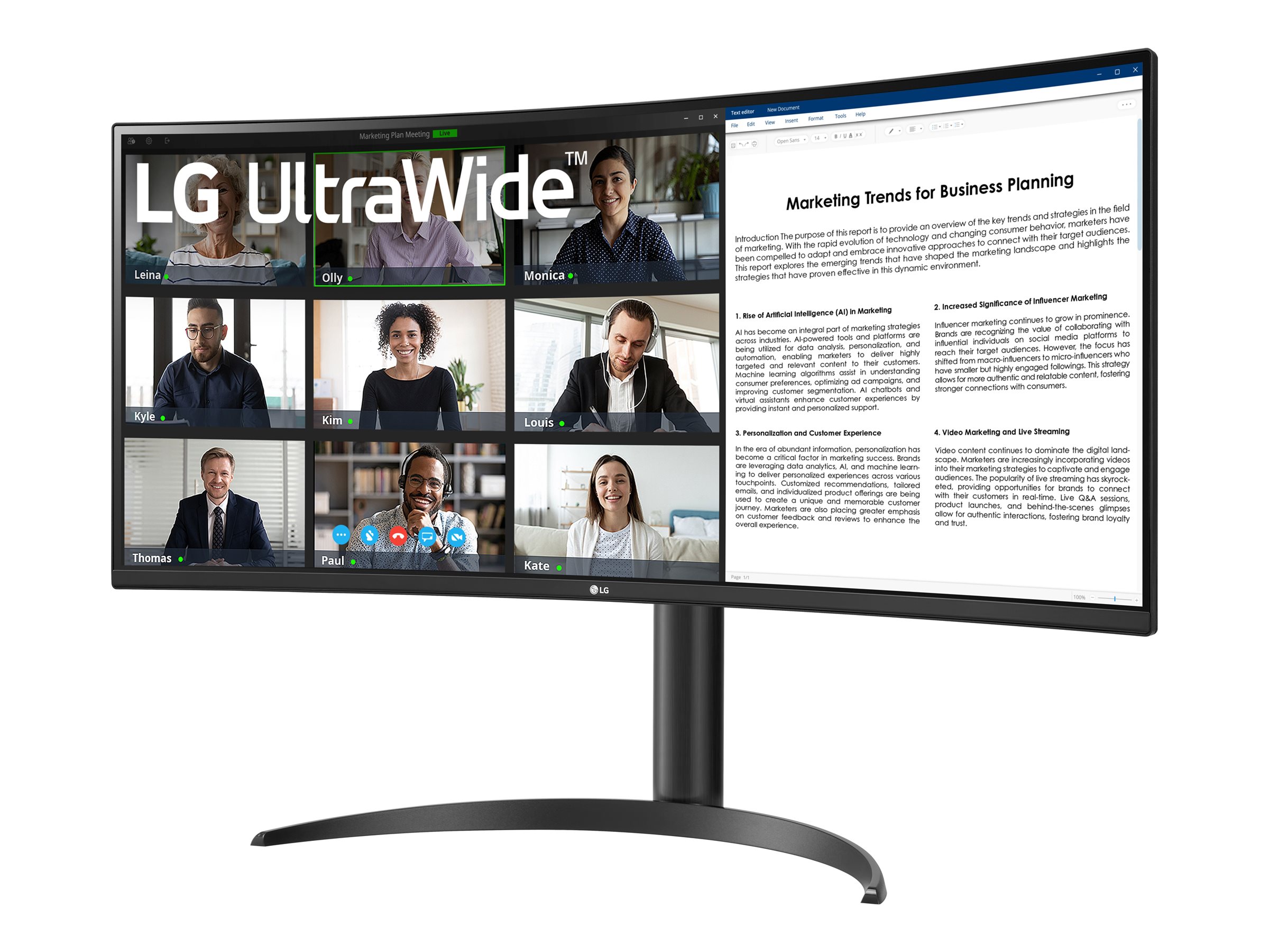 LG 34WR55QK-B UltraWide 34 col. VA monitorius