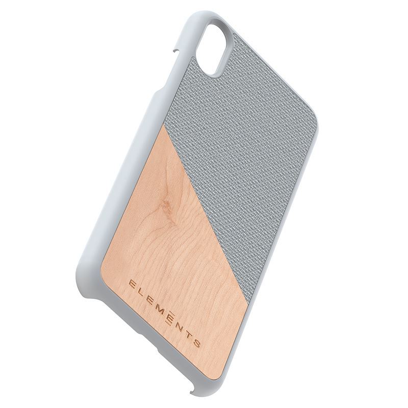 Nordic Elements Original Hel - dėklas iPhone Xs Max with real maple wood (Light Grey)