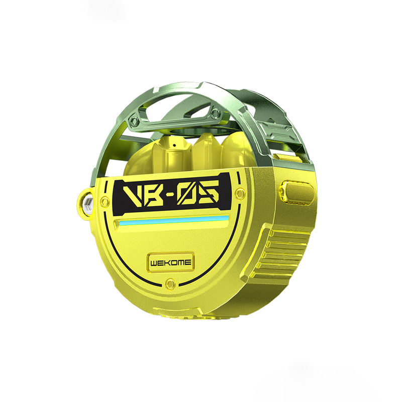 WEKOME VB05 Vanguard Series - Bluetooth V5.3 TWS wireless ausinės with charging dėklas (žalias)