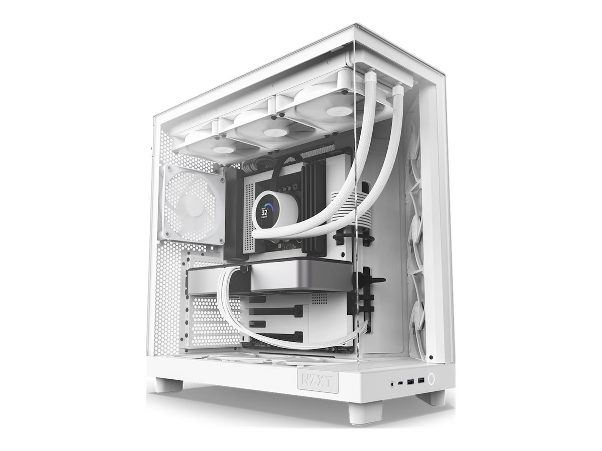 NZXT H6 Flow kompiuterio korpusas baltas