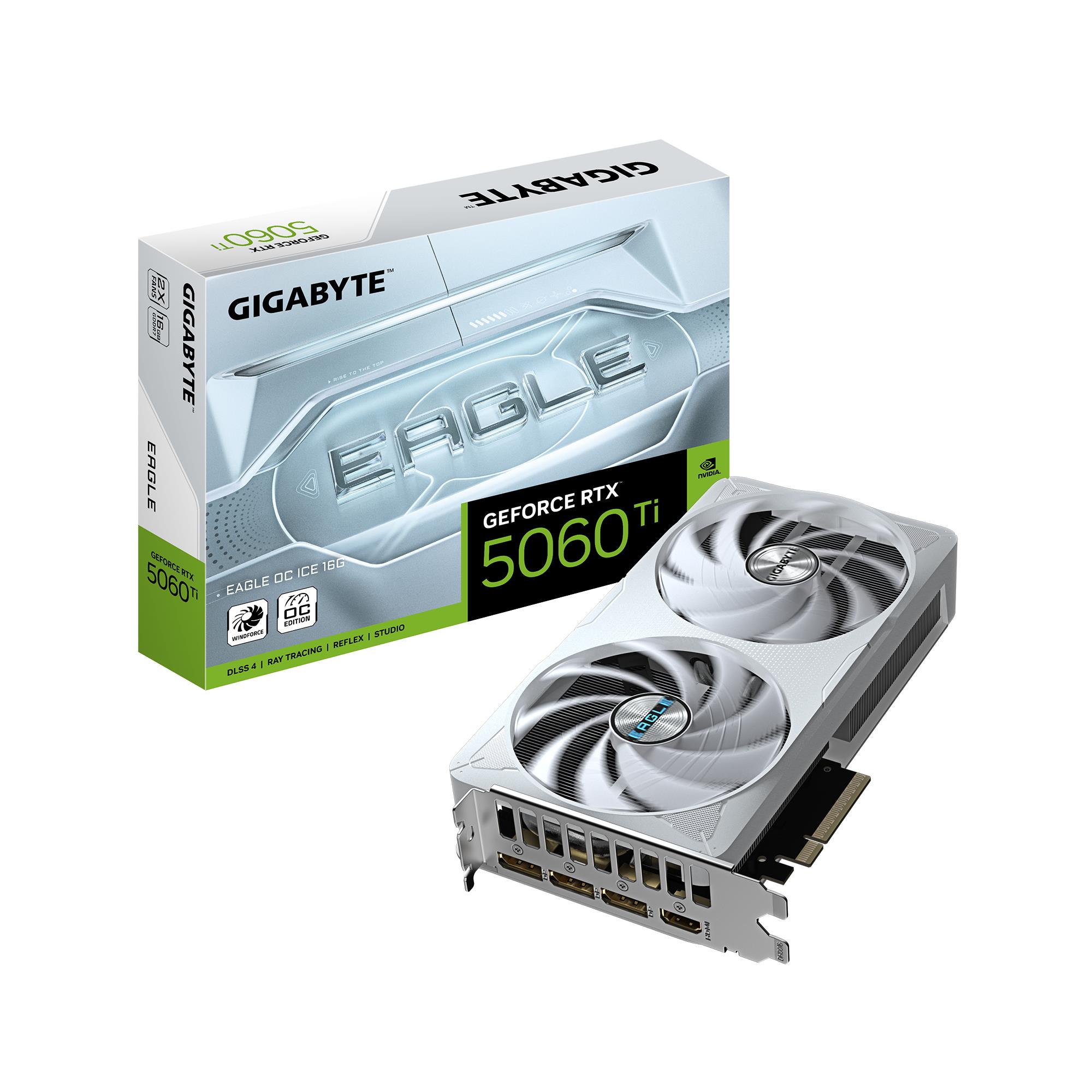 Vaizdo plokštė GIGABYTE NVIDIA GeForce RTX 5060 Ti 16GB GDDR7 128bit PCIe 5.0 GPU 2617MHz