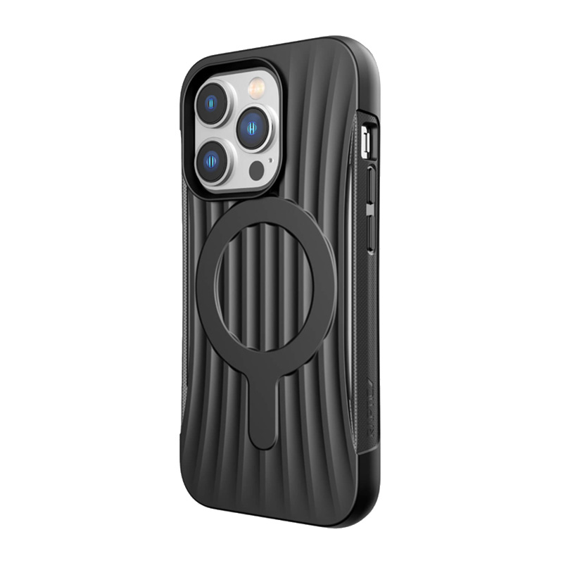 Raptic X-Doria Clutch dėklas iPhone 14 Pro su Magnetine galinė juoda danga