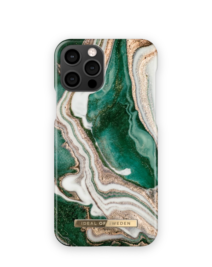 IDEAL OF SWEDEN IDFCAW18-I2061-98 IPHONE 12/12 PRO GOLDEN JADE MARBLE dėklas