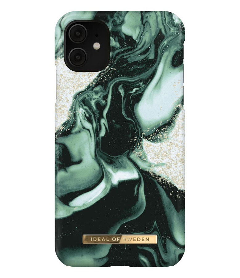 IDEAL OF SWEDEN IDFCAW21-I1961-320 IPHONE 11 GOLDEN OLIVE MARBLE dėklas