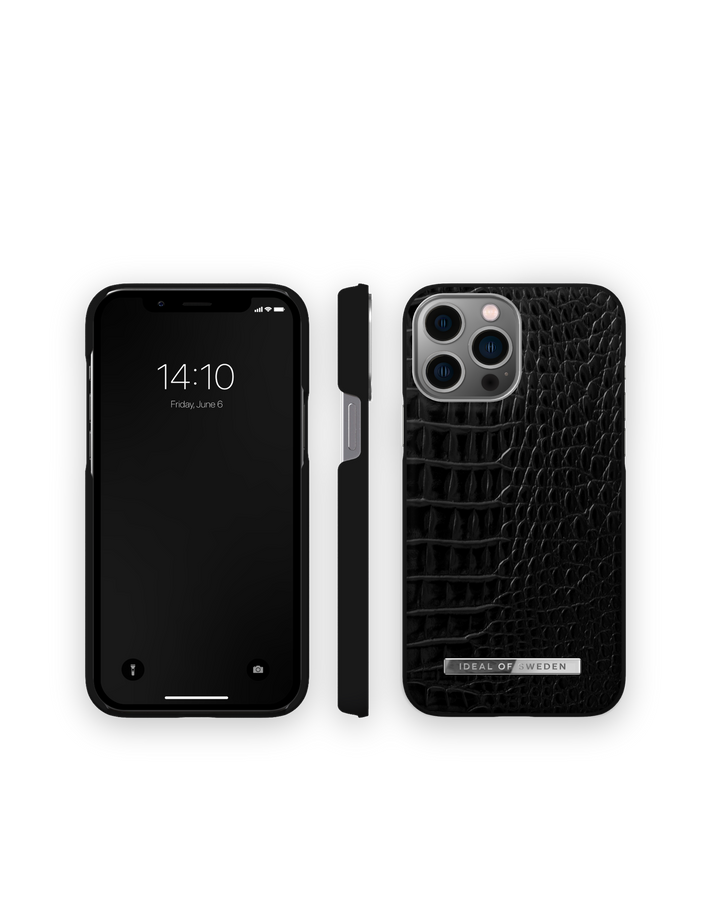 IDEAL OF SWEDEN IDACSS21-I2167-306 IPHONE 13 PRO MAX NEO NOIR CROCO SILVER dėklas