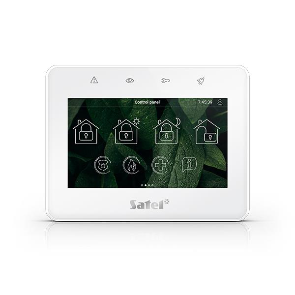 Satel Integra INT-TSG2R-W jutiklinis ekranas klaviatūra balta