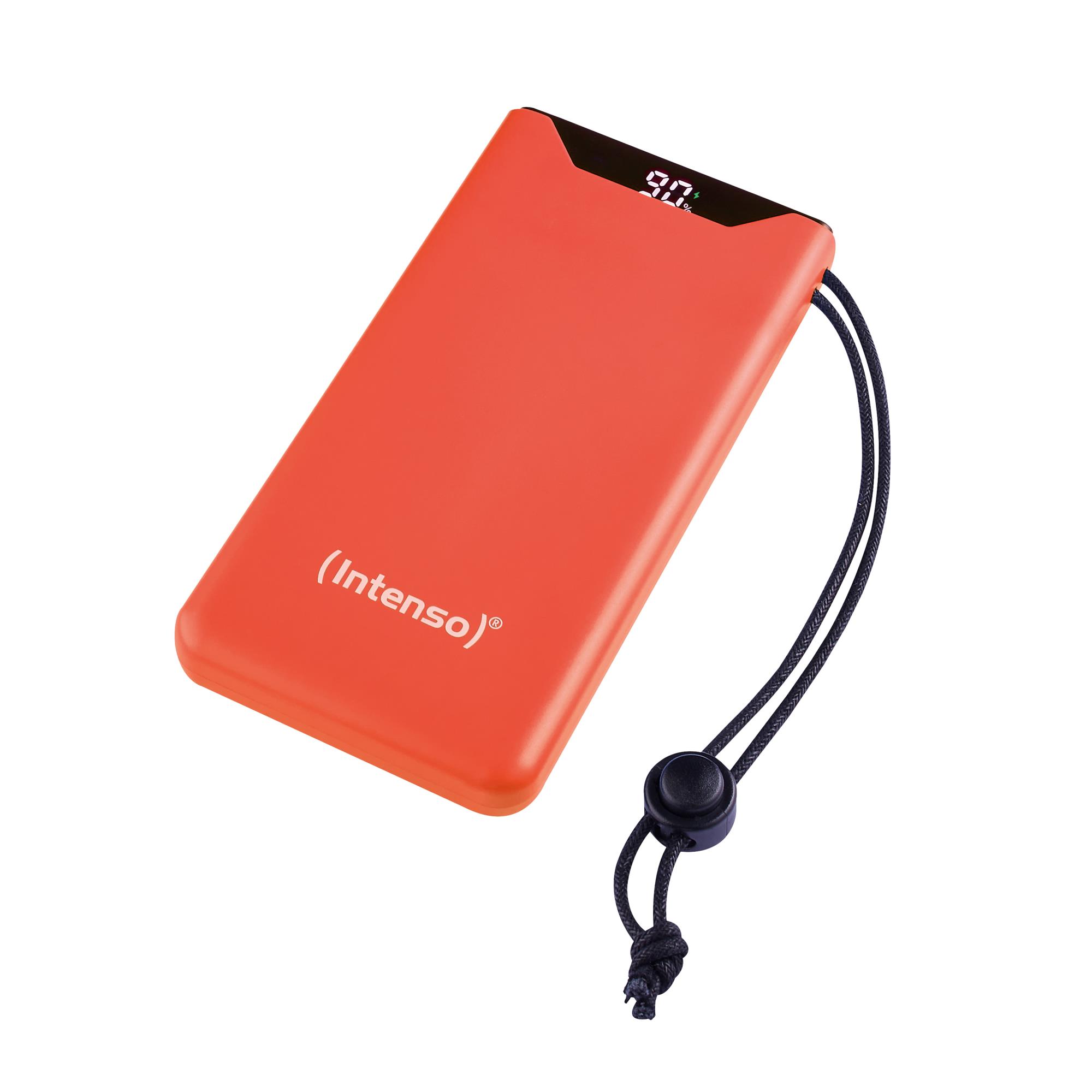 Išorinė baterija USB 10000mAh QC3.0 oranžinė Intenso F10000