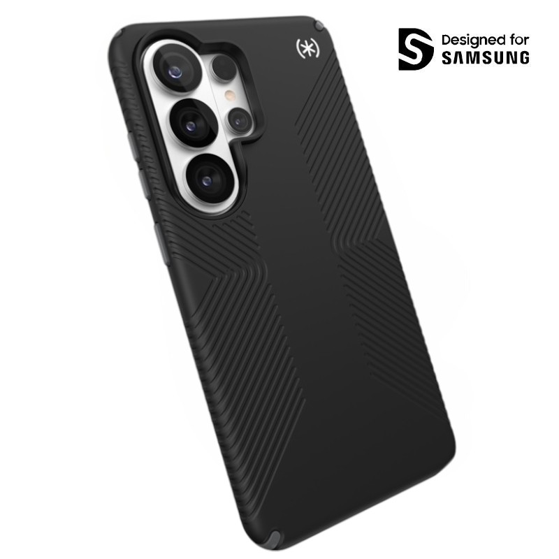 Speck Presidio2 Grip Magnet - Samsung Galaxy S26 Ultra MagSafe dėklas (juodas/Slate pilkas/baltas)