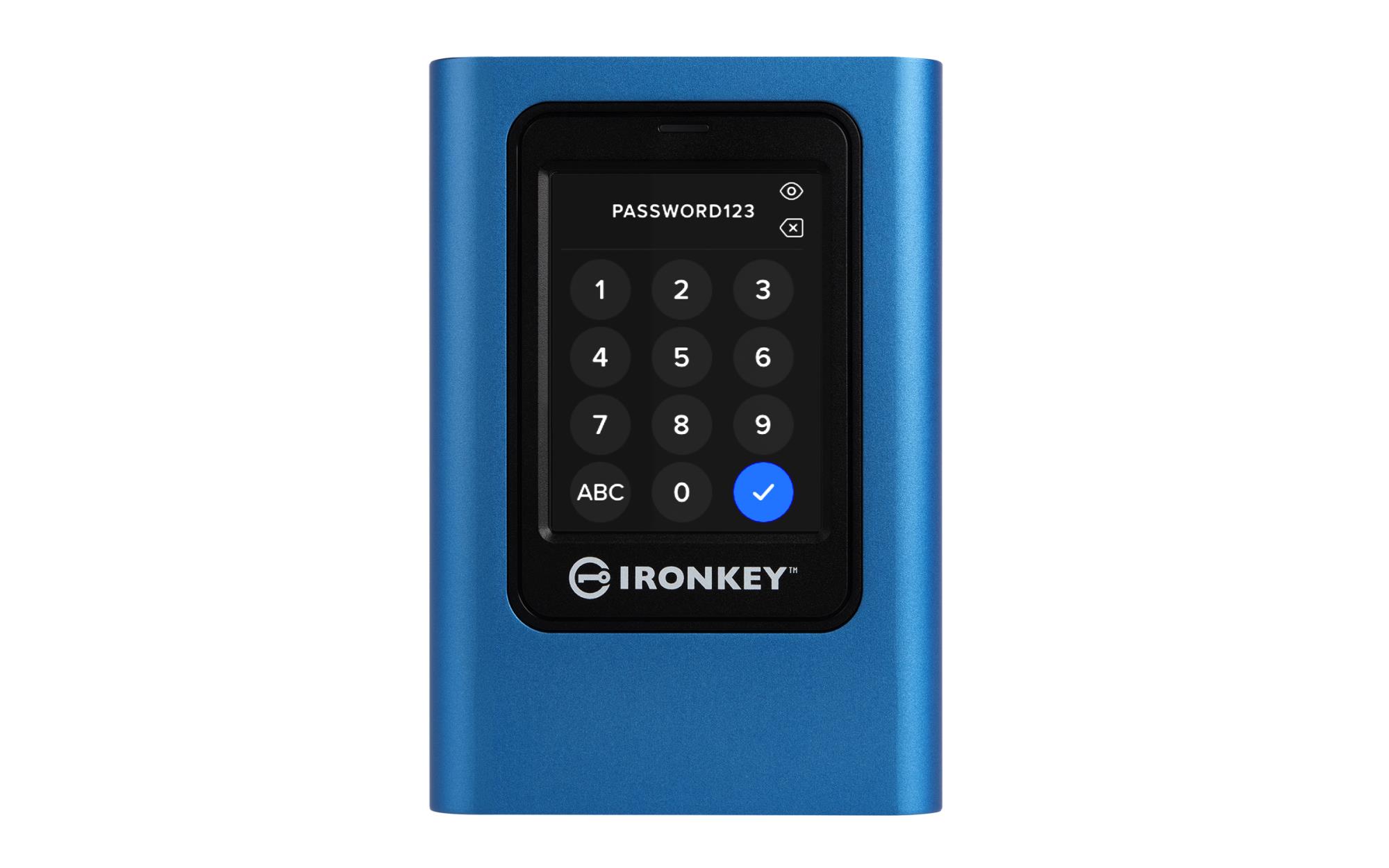 Išorinis SSD diskas KINGSTON IronKey Vault Privacy 80 1.92TB USB 3.2 rašymo 250 MB/s skaitymo 250 MB/s
