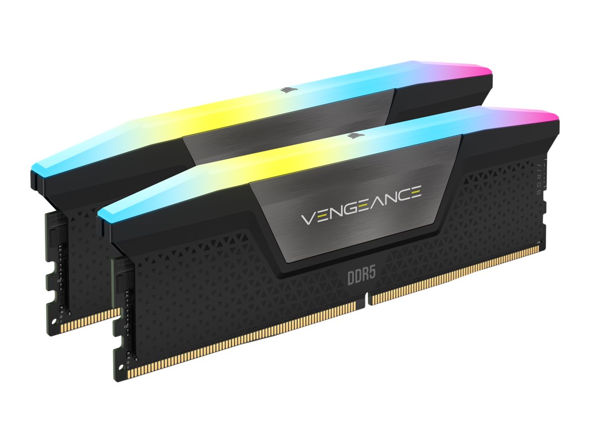 CORSAIR VENGEANCE RGB 16GB 2x8GB DDR5 atmintis