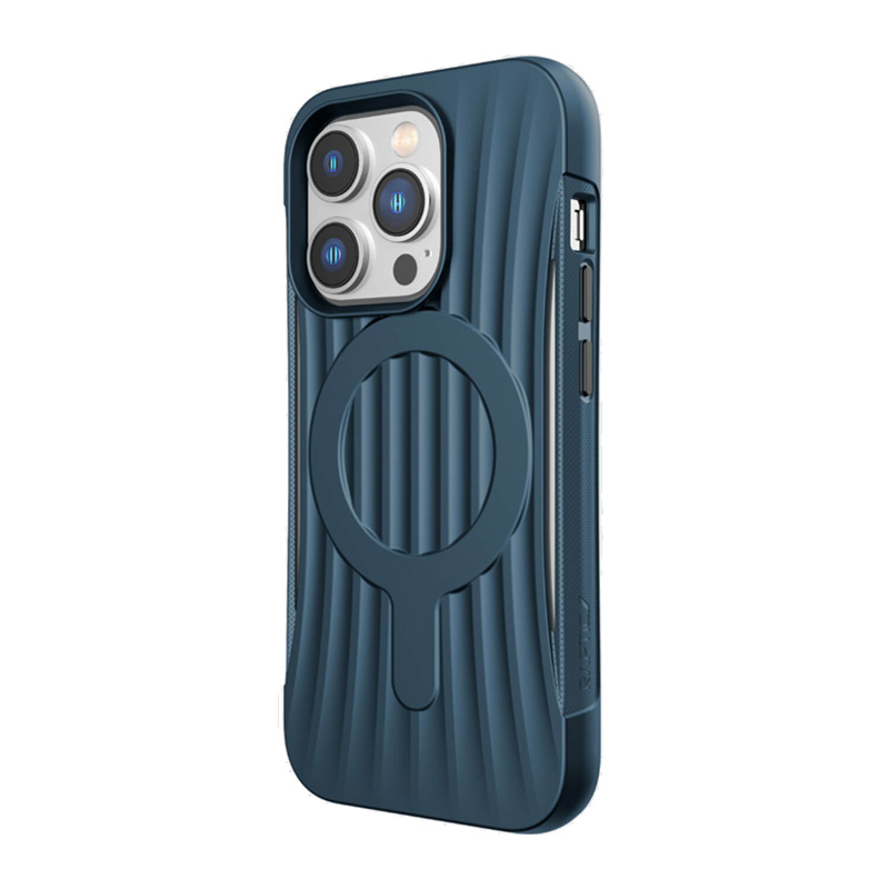 Raptic X-Doria Clutch dėklas iPhone 14 Pro su Magnetine galinė mėlyna danga