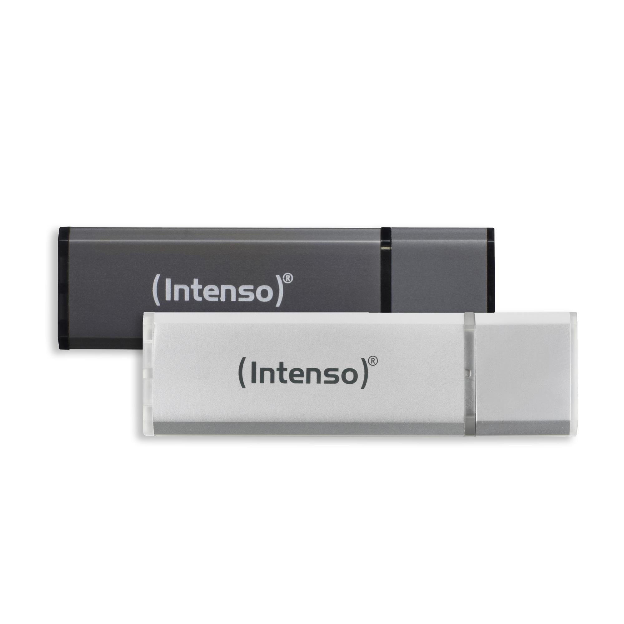 USB atmintinė USB2 32GB 2vnt. sidabrinė/antracitinė Intenso