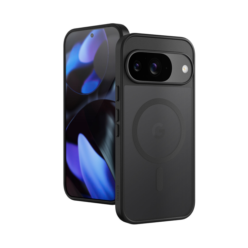 Crong Hybrid Matte Magnetic - MagSafe Google Pixel 9 Case (juodas)