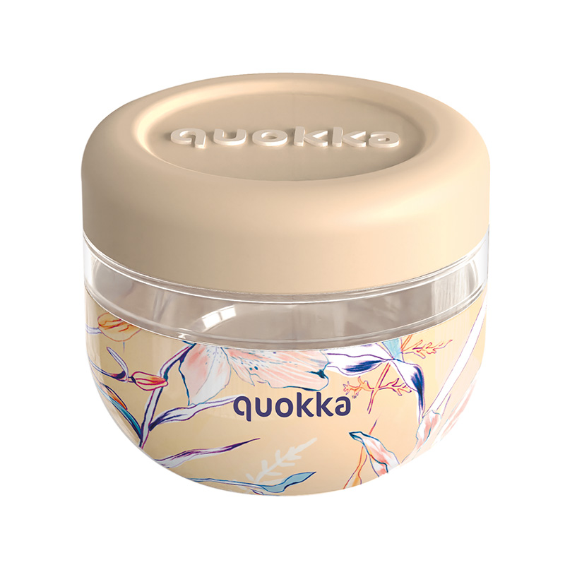 Quokka Bubble Food Jar 500 ml maisto indas, vintažinių gėlių raštas