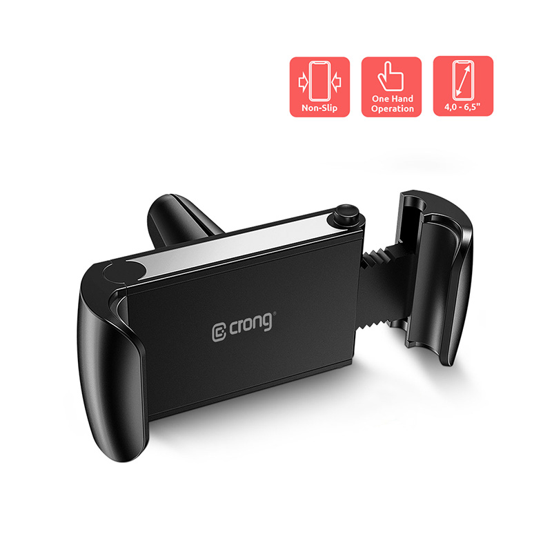 Crong universalus Smart Car laikiklis – universalus car phone laikiklis 4"-6.5" phones (juodas)