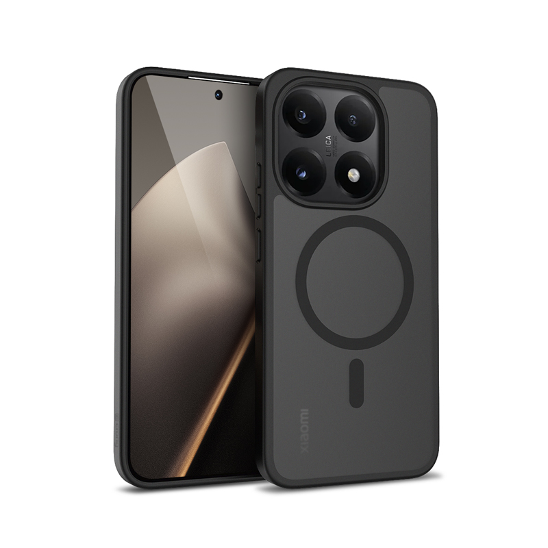 Crong Hybrid Matte Magnetic - Xiaomi 15T MagSafe dėklas (juodas)