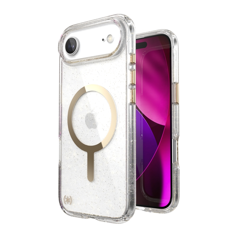 Speck Presidio Lux MagSafe - iPhone Air dėklas (Glitter / auksinis Metallic)