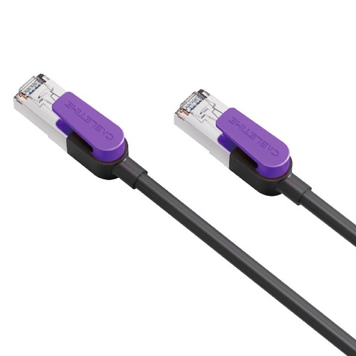 Kabelis Cat8 S/STP, 20m, juodas