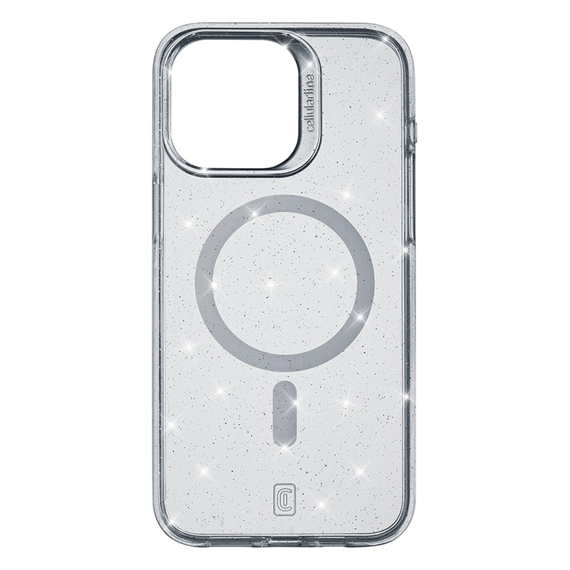 Cellularline Sparkle Mag - iPhone 15 Pro MagSafe dėklas (skaidrus)