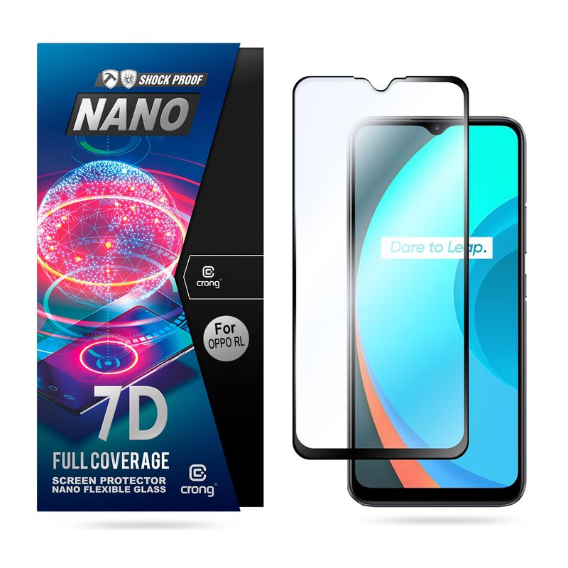 Crong 7D Nano lankstus Glass - 9H Hybrid Glass Full Screen OPPO realme C11