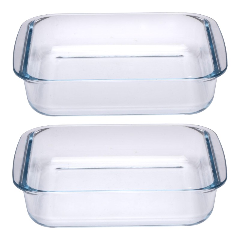 Alpina stiklinių kepimo indų rinkinys, 2 vnt., 1,6 L ir 1,8 L