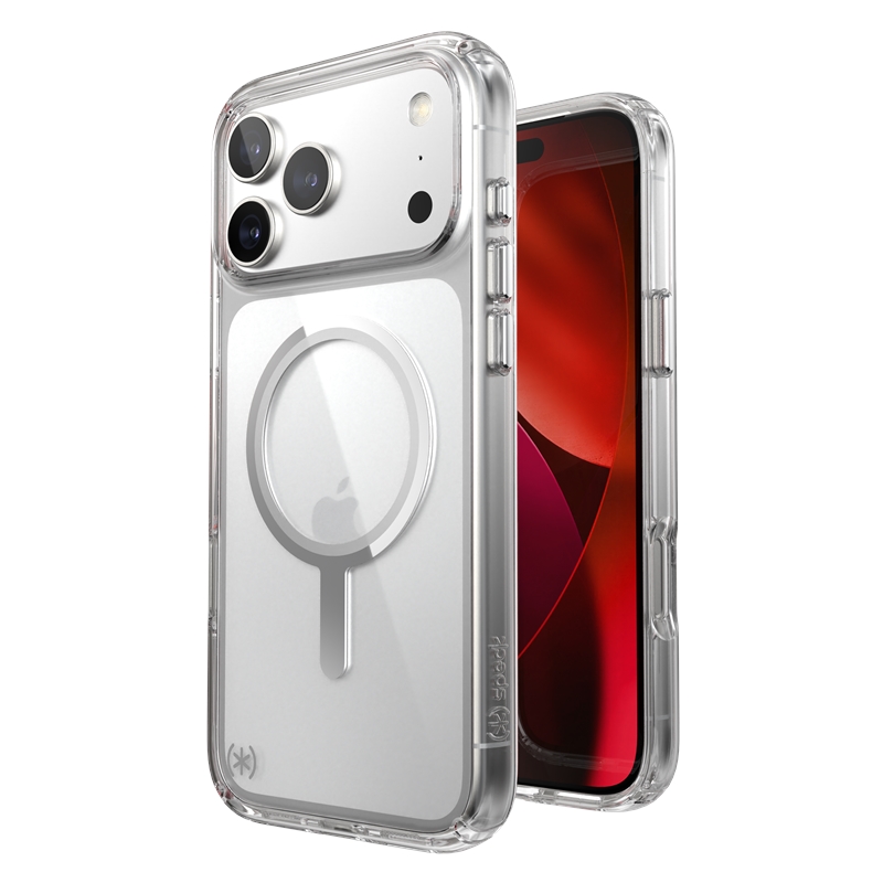 Speck Presidio Perfect Clear MagSafe - iPhone 17 Pro Max dėklas (Clear / sidabrinis)