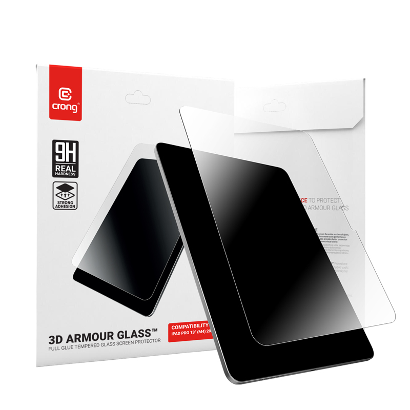 Crong 3D Armor Glass – Tempered Glass iPad Pro 13" M5 (2025) / iPad Pro 13" M4 (2024)